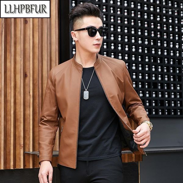 men's leather & faux brand spring and autumn thin real sheepskin jacket, male middle-aged mastyle, stand collar casual jacket, Black
men's leather & faux brand spring and autumn thin real sheepskin jacket, male middle-aged mastyle, stand collar casual jacket, Black