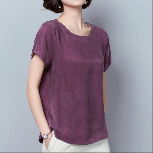 womens shirts summer casual loose half sleeve o neck 4xl blouses women big size cupro silk lady monthers, White
womens shirts summer casual loose half sleeve o neck 4xl blouses women big size cupro silk lady monthers, White