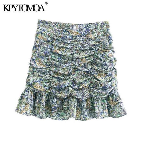 kpytomoa women chic fashion with ruffled pleated printed mini skirts vintage high waist back zipper female mujer 210702, Black
kpytomoa women chic fashion with ruffled pleated printed mini skirts vintage high waist back zipper female mujer 210702, Black