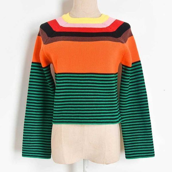 women's sweaters brand design winter rainbow stripe long sleeve short knit sweater women fashion sweet pullover casual slim ladies kzwj, White;black
women's sweaters brand design winter rainbow stripe long sleeve short knit sweater women fashion sweet pullover casual slim ladies kzwj, White;black
