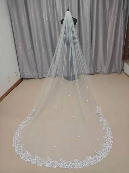 bridal veils romantic long cathedral length lace applique 3m wedding veil with comb custom made, Black
bridal veils romantic long cathedral length lace applique 3m wedding veil with comb custom made, Black