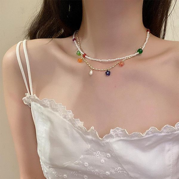 chokers lovoacc multiple sweet multicolor flower pendant necklaces for women handmade beaded pearls choker necklace party beach jewelry, Golden;silver
chokers lovoacc multiple sweet multicolor flower pendant necklaces for women handmade beaded pearls choker necklace party beach jewelry, Golden;silver
