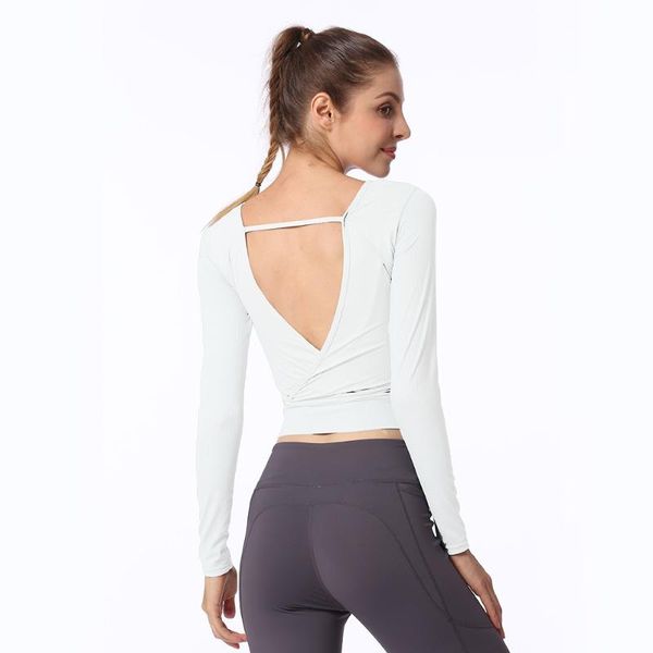 yoga outfits shirt women long sleeve gym crop breathbale workout fitness clothing flex sports shirts backless ladies s-l, White;red
yoga outfits shirt women long sleeve gym crop breathbale workout fitness clothing flex sports shirts backless ladies s-l, White;red