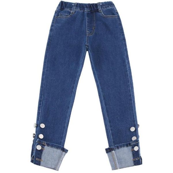 spring autumn button slim pencil jeans children pants casual trouses baby girls, Blue
spring autumn button slim pencil jeans children pants casual trouses baby girls, Blue
