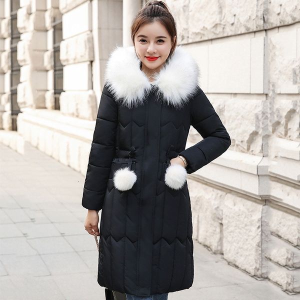women's down & parkas plus size winter coat women padded cotton hooded long jacket outwear slim white warm vintage female parka dr1195, Black
women's down & parkas plus size winter coat women padded cotton hooded long jacket outwear slim white warm vintage female parka dr1195, Black