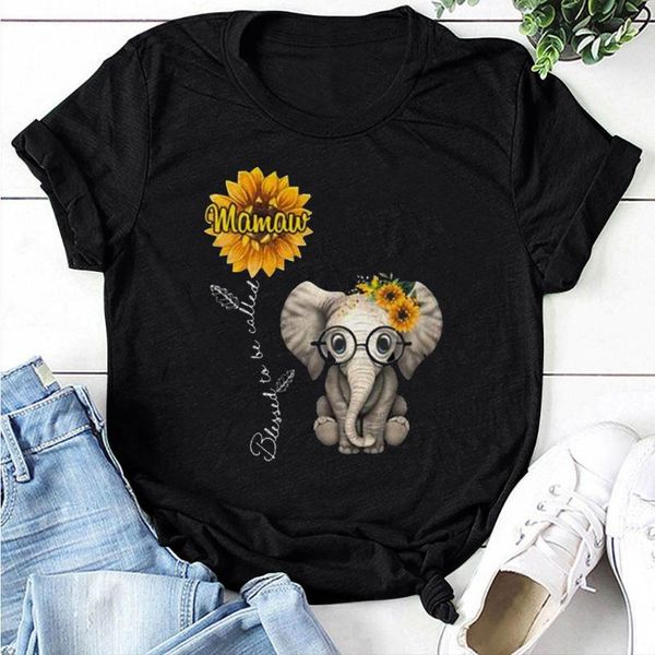 women's t-shirt elephant sunflower print tshirt women casual short sleeve o neck tee for female cartoon cute t-shirts femme clothings, White
women's t-shirt elephant sunflower print tshirt women casual short sleeve o neck tee for female cartoon cute t-shirts femme clothings, White