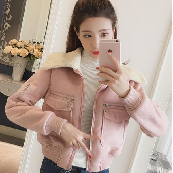 solid color plush long sleeve zipper short style fall / winter 2021 coat loose and thin jacket women fashion women's jackets, Black;brown
solid color plush long sleeve zipper short style fall / winter 2021 coat loose and thin jacket women fashion women's jackets, Black;brown