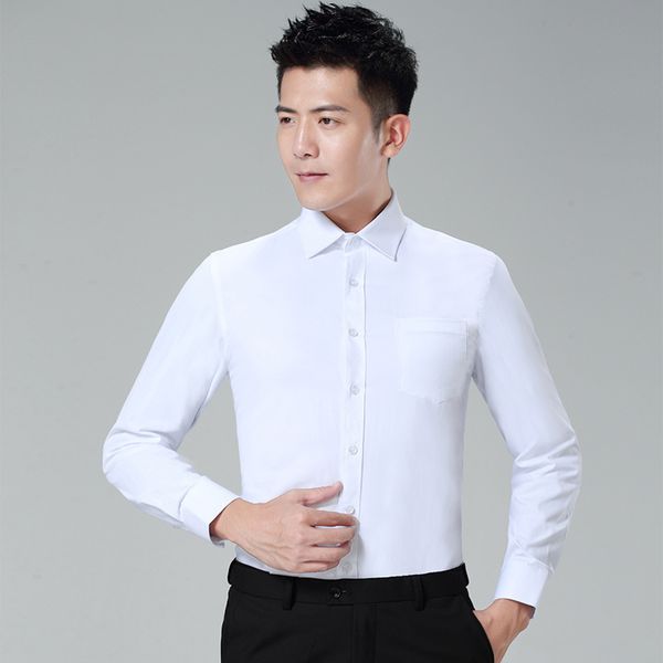 men's long sleeve white shirt autumn and winter loose base business dress korean fashion casual blue inch, White;black
men's long sleeve white shirt autumn and winter loose base business dress korean fashion casual blue inch, White;black