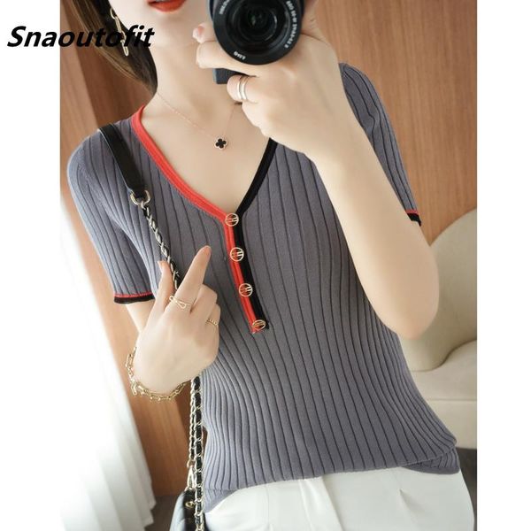 snaoutofit2021 summer women's short-sleeved pure cotton hang article button v-neck t-shirt thin section fashion top, White
snaoutofit2021 summer women's short-sleeved pure cotton hang article button v-neck t-shirt thin section fashion top, White