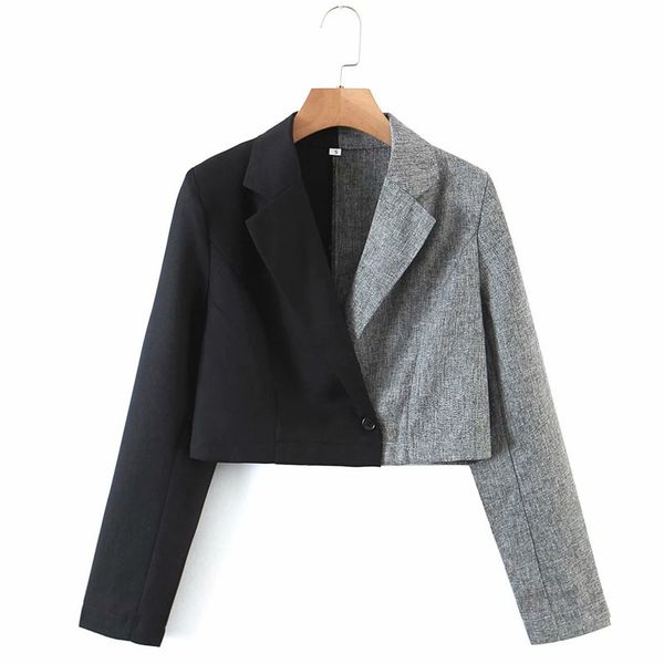 women's suits & blazers slim women patchwork v neck jacket 2021 spring-autumn fashion ladies streetwears single breasted female sh, White;black
women's suits & blazers slim women patchwork v neck jacket 2021 spring-autumn fashion ladies streetwears single breasted female sh, White;black
