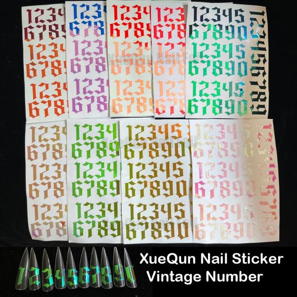 gift wrap xuequnretro numbers nail sticker 
gift wrap xuequnretro numbers nail sticker