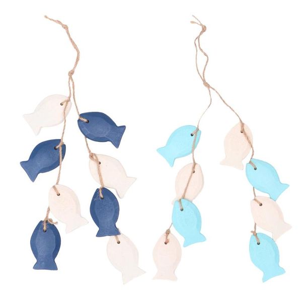 2pcs small fish string pendant wooden retro mediterranean style hanging decorations (light blue+ white, dark blue + decorative objects & fig
2pcs small fish string pendant wooden retro mediterranean style hanging decorations (light blue+ white, dark blue + decorative objects & fig