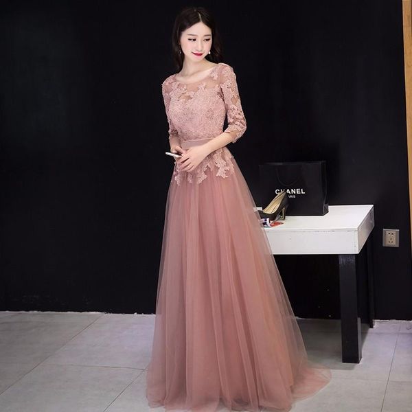 party dresses elegant o-neck lace tulle long pink evening 2021 dress half sleeve prom gowns vestidos de noiva, White;black
party dresses elegant o-neck lace tulle long pink evening 2021 dress half sleeve prom gowns vestidos de noiva, White;black