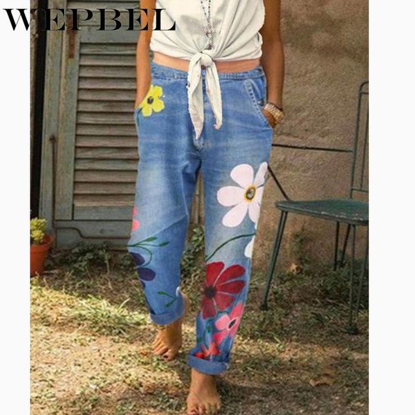 women's jeans wepbel women trousers pants high waist fashion casual summer floral flower printed denim, Blue
women's jeans wepbel women trousers pants high waist fashion casual summer floral flower printed denim, Blue