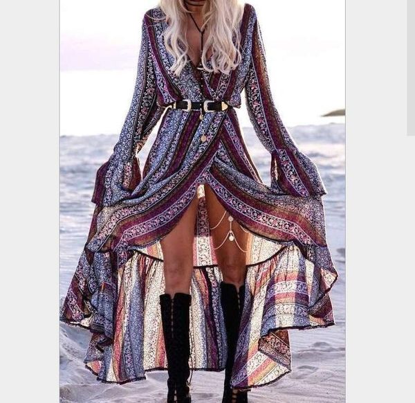 casual dresses beach boho fashion women maxi long sleeve floral print dress big plus size v-neck vestidos, Black;gray
casual dresses beach boho fashion women maxi long sleeve floral print dress big plus size v-neck vestidos, Black;gray