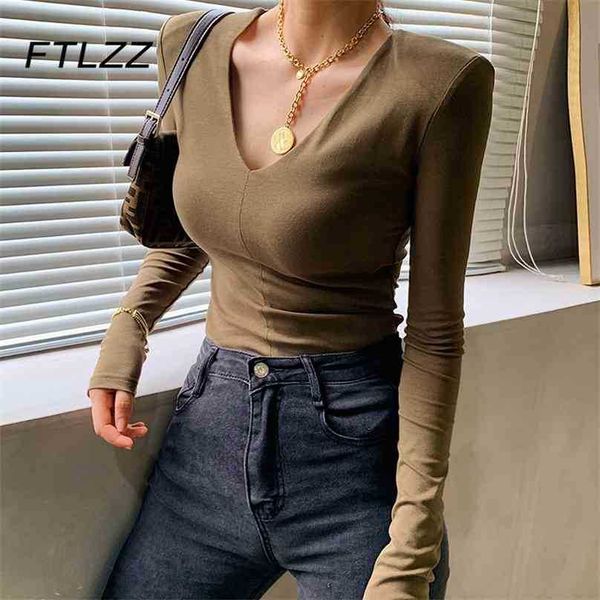 women streetwear t shirts fashion spring autumn long sleeve v neck slim ladies tee shirt woman black 210525, White 
women streetwear t shirts fashion spring autumn long sleeve v neck slim ladies tee shirt woman black 210525, White