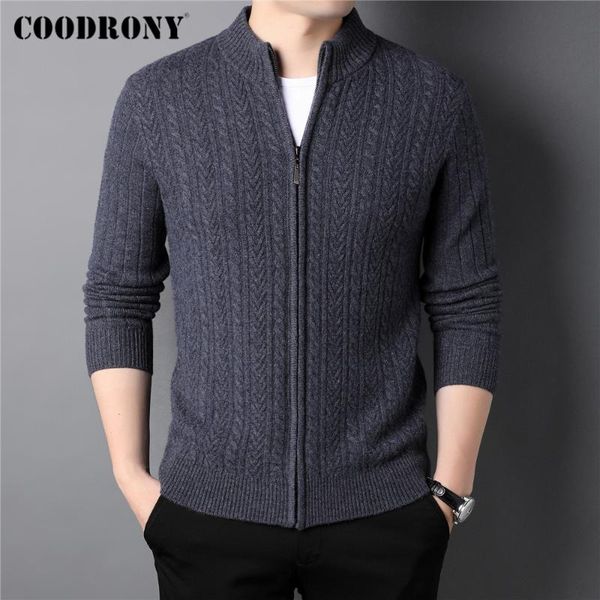 men's sweaters coodrony brand winter thick warm zipper turtleneck cardigan men clothing fashion casual cashmere merino wool sweater coa, White;black
men's sweaters coodrony brand winter thick warm zipper turtleneck cardigan men clothing fashion casual cashmere merino wool sweater coa, White;black