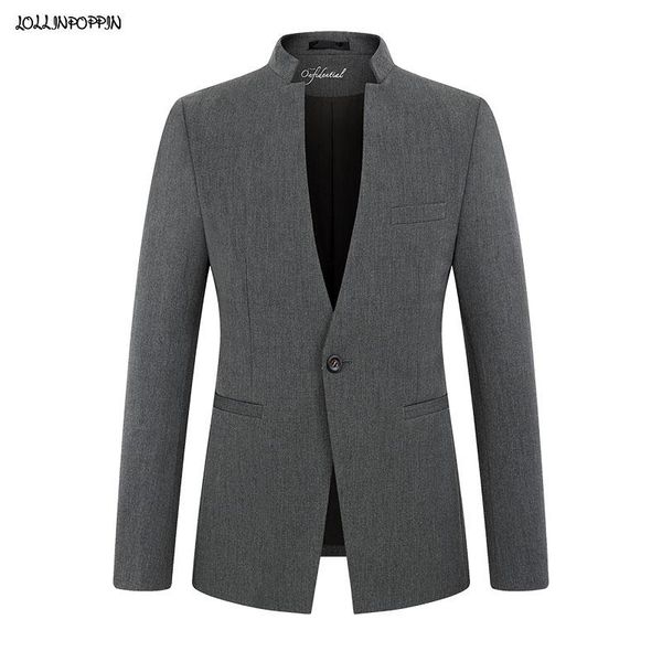 men's suits & blazers stand collar men single button suit jacket 2021 chinese style mens tunic insert pockets male coat gray / black, White;black
men's suits & blazers stand collar men single button suit jacket 2021 chinese style mens tunic insert pockets male coat gray / black, White;black
