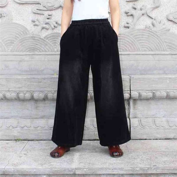 autumn arts style women elastic waist loose cotton corduroy pants all-matched casual vintage wide leg s535 210512, Black;white
autumn arts style women elastic waist loose cotton corduroy pants all-matched casual vintage wide leg s535 210512, Black;white