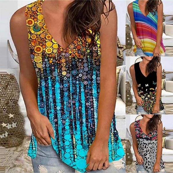 women's t-shirt tie dye personality collocation summer fashion casual v-neck sleeveless printed vest ropa mujer 2021, White
women's t-shirt tie dye personality collocation summer fashion casual v-neck sleeveless printed vest ropa mujer 2021, White