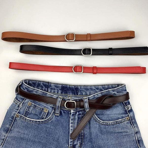 belts pu leather belt women metal d-type japanese buckle waist vintage western ladies non-porous thin for, Black;brown
belts pu leather belt women metal d-type japanese buckle waist vintage western ladies non-porous thin for, Black;brown