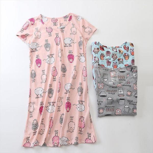 nightdress cotton cartoon pyjamas womens sleepwears short sleeve big size casual nightwear fashion nightgown, Black;red
nightdress cotton cartoon pyjamas womens sleepwears short sleeve big size casual nightwear fashion nightgown, Black;red