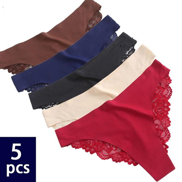 5pcs woman panties lace thongs briefs underwear low waist female lingerie lce silk t-back g-string intimate women's, Black;pink
5pcs woman panties lace thongs briefs underwear low waist female lingerie lce silk t-back g-string intimate women's, Black;pink