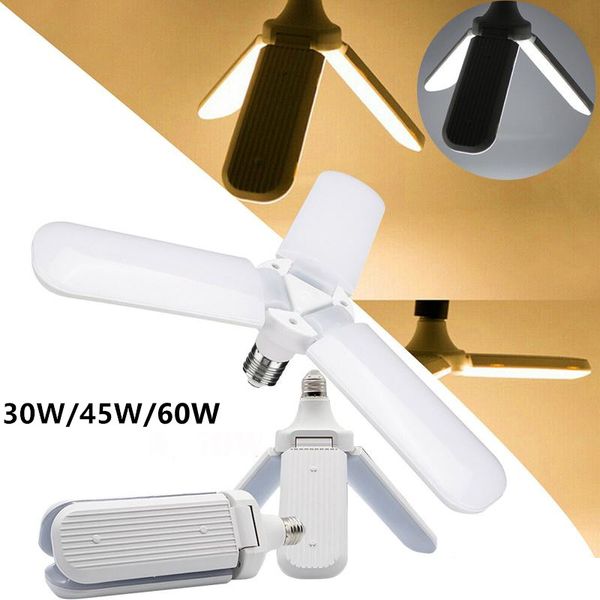 e27 led bulb 30w/45w/60w garage light super bright foldable fan blades angle adjustable ceiling lamp home energy saving lights warm/cool whi
e27 led bulb 30w/45w/60w garage light super bright foldable fan blades angle adjustable ceiling lamp home energy saving lights warm/cool whi