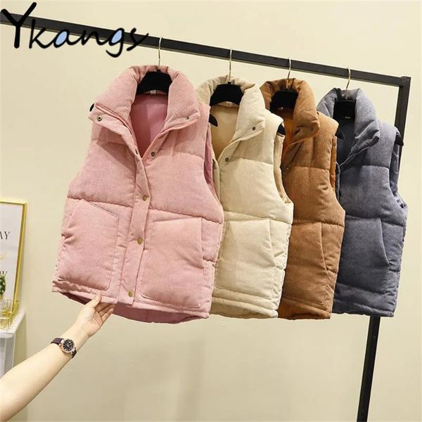 women's down & parkas simple corduroy vest korean loose all-match solid student sleeveless jacket autumn winter trend warm cotton waist, Black
women's down & parkas simple corduroy vest korean loose all-match solid student sleeveless jacket autumn winter trend warm cotton waist, Black