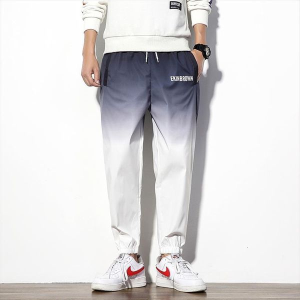 cotton track fashion gradient women pants casual joggers sweatpants streetwear wild loose hip hop trousers m 5xl, Black