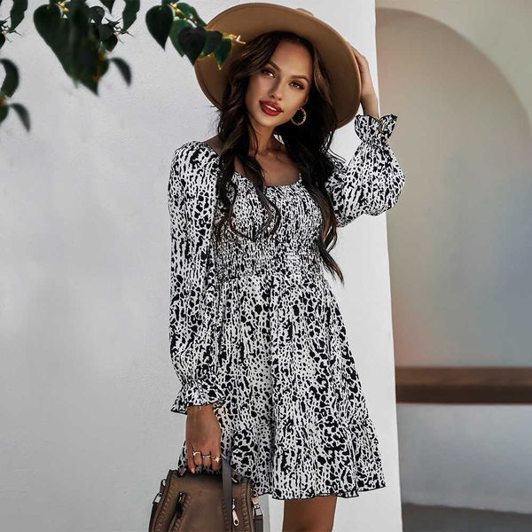 casual dresses dign women's french collar a-line printed drs in spring and summer of 2021, Black;gray
casual dresses dign women's french collar a-line printed drs in spring and summer of 2021, Black;gray