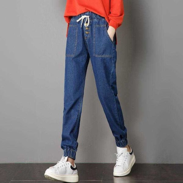 women's jumpsuits & rompers plus size jeans womean high waist loose elastic autumn sports beam feet female harem pants women denim, Black;white
women's jumpsuits & rompers plus size jeans womean high waist loose elastic autumn sports beam feet female harem pants women denim, Black;white