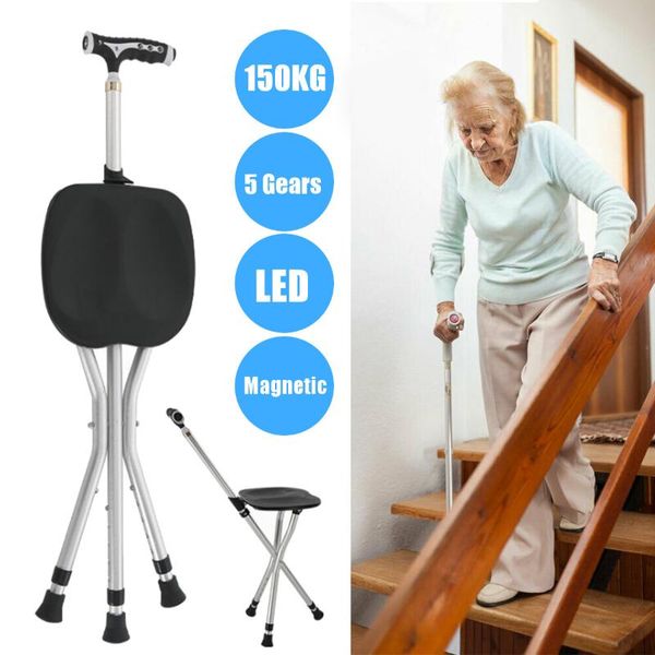 outdoor aluminum folding cane stool adjustment height multi-function led magnetic therapy chair elderly portable trekking poles
outdoor aluminum folding cane stool adjustment height multi-function led magnetic therapy chair elderly portable trekking poles