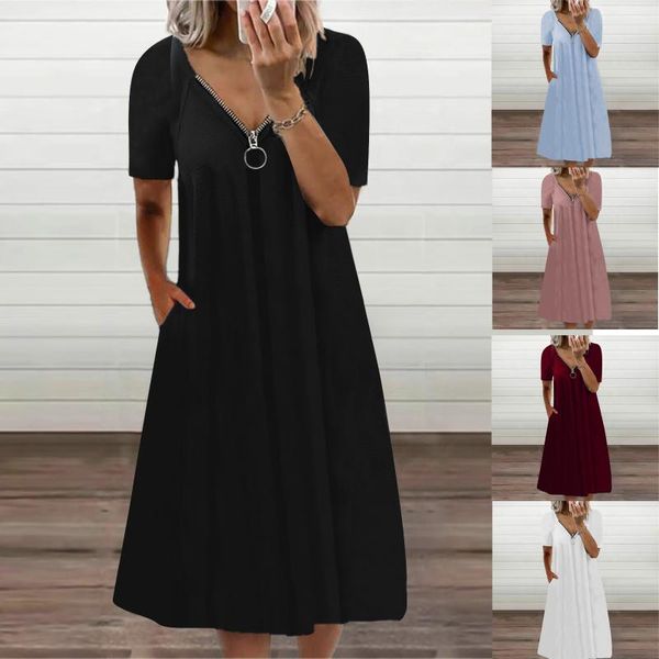 casual dresses oversize dress women flare sleeve zipper solid student simple loose summer korean style retro soft cute all-match elegant, Black;gray
casual dresses oversize dress women flare sleeve zipper solid student simple loose summer korean style retro soft cute all-match elegant, Black;gray
