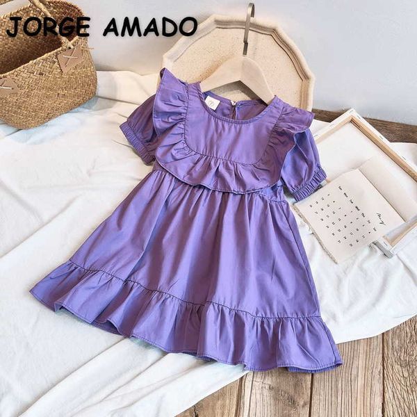 wholesale korean style summer kids girls dress purple puff sleeves cute princess children clothes e1265 210610, Red;yellow
wholesale korean style summer kids girls dress purple puff sleeves cute princess children clothes e1265 210610, Red;yellow