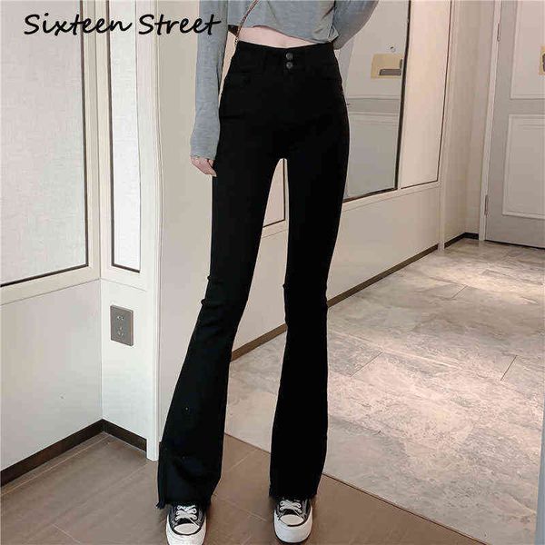 women pants female jeans high waist trouser casual vintage flare washed denim black cotton korean style elasticity 211129, Blue
women pants female jeans high waist trouser casual vintage flare washed denim black cotton korean style elasticity 211129, Blue