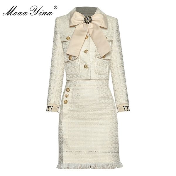 moaayina fashion designer set spring autumn women's long sleeve beaded bowknot +short skirt two-piece set 211104, White
moaayina fashion designer set spring autumn women's long sleeve beaded bowknot +short skirt two-piece set 211104, White