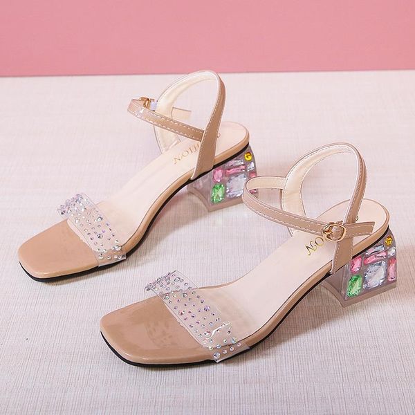 high heel sandal for women suit female beige summer shoes square toe buckle strap high-heeled black block fashion comfort girls sandals
high heel sandal for women suit female beige summer shoes square toe buckle strap high-heeled black block fashion comfort girls sandals