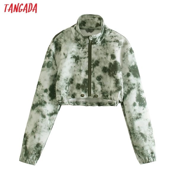 women green tie dyed print zipper crop hoodie sweatshirts long sleeve ladies pullovers qd16 210416, White
women green tie dyed print zipper crop hoodie sweatshirts long sleeve ladies pullovers qd16 210416, White