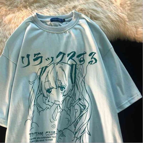 japan style t-shirt women cartoon print short sleeve round collar tshirt casual loose woman 210623, White
japan style t-shirt women cartoon print short sleeve round collar tshirt casual loose woman 210623, White