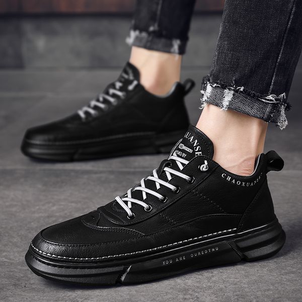 dress shoes fashion men breathable autumn lace up comfortable casual outdoor comfy 2021 leather comfortable sneakers q28w, Black
dress shoes fashion men breathable autumn lace up comfortable casual outdoor comfy 2021 leather comfortable sneakers q28w, Black