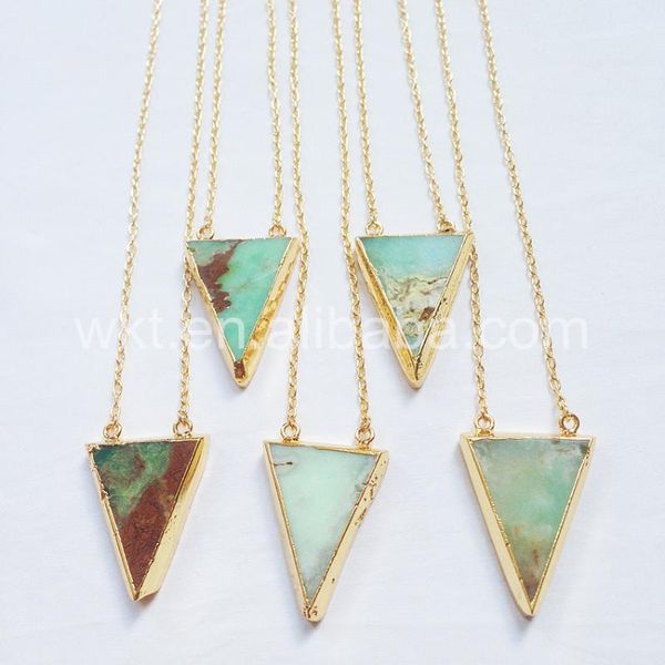 pendant necklaces wt-n553 elengant gold necklace wholesale color chain natural chrysoprase stone triangle for women, Silver
pendant necklaces wt-n553 elengant gold necklace wholesale color chain natural chrysoprase stone triangle for women, Silver