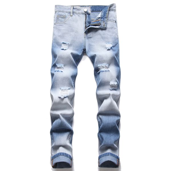 men's slim fit hole jeans fashion straight leg distressed destroyed biker casual denim pants big size begar hip hop trousers for male b, Blue
men's slim fit hole jeans fashion straight leg distressed destroyed biker casual denim pants big size begar hip hop trousers for male b, Blue