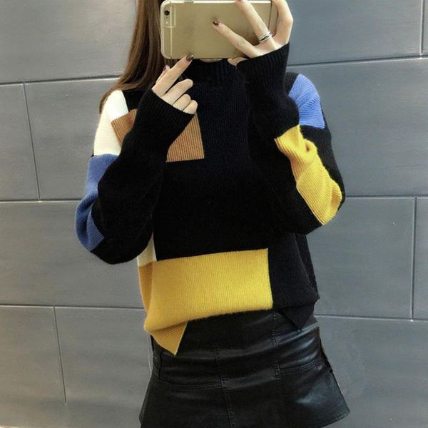 women's sweaters tide women and pullovers elegant turtleneck sweater jumper autumn mixed colors knitted pullover pull femme c3792, White;black
women's sweaters tide women and pullovers elegant turtleneck sweater jumper autumn mixed colors knitted pullover pull femme c3792, White;black