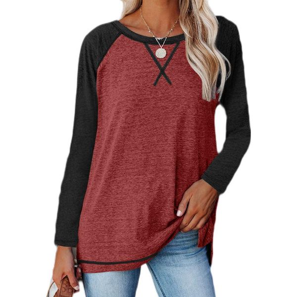 women's t-shirt women fashion patchwork casual solid o neck long sleeve loose ladies harajuku t shirt ropa mujer camisetas 2021, White
women's t-shirt women fashion patchwork casual solid o neck long sleeve loose ladies harajuku t shirt ropa mujer camisetas 2021, White