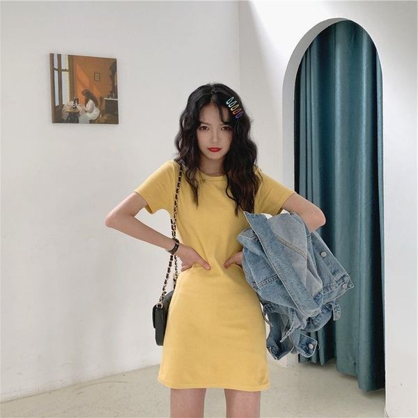 women's wool & blends 2021 summer korean mid long dress female student fashion, Black
women's wool & blends 2021 summer korean mid long dress female student fashion, Black