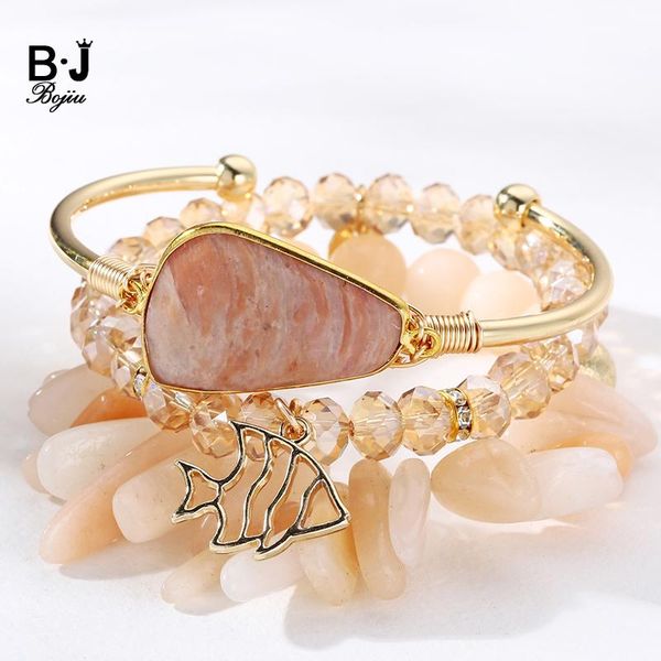 charm bracelets bojiu women ladyy's jewelry fish pendant witn natural stone crystal beaded 3pcs/set bcset48, Golden;silver
charm bracelets bojiu women ladyy's jewelry fish pendant witn natural stone crystal beaded 3pcs/set bcset48, Golden;silver