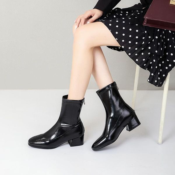 boots women ankle fashion med heels female round toe platform nightclub party ladies shoes woman large size, Black
boots women ankle fashion med heels female round toe platform nightclub party ladies shoes woman large size, Black