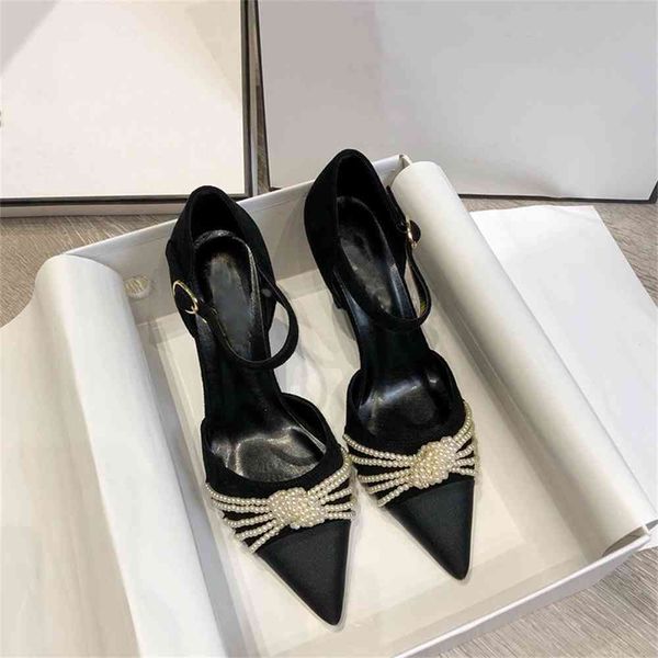 70% off wholesale sandals flip-flops spring and summer new small fragrance baotou pointed pearl beaded thin heel shoes, Black
70% off wholesale sandals flip-flops spring and summer new small fragrance baotou pointed pearl beaded thin heel shoes, Black
