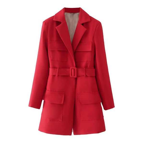women's suits & blazers fashion red solid women blazer jacket with belt long coat fall winter 2021 casual office lady vintage chic, White;black
women's suits & blazers fashion red solid women blazer jacket with belt long coat fall winter 2021 casual office lady vintage chic, White;black